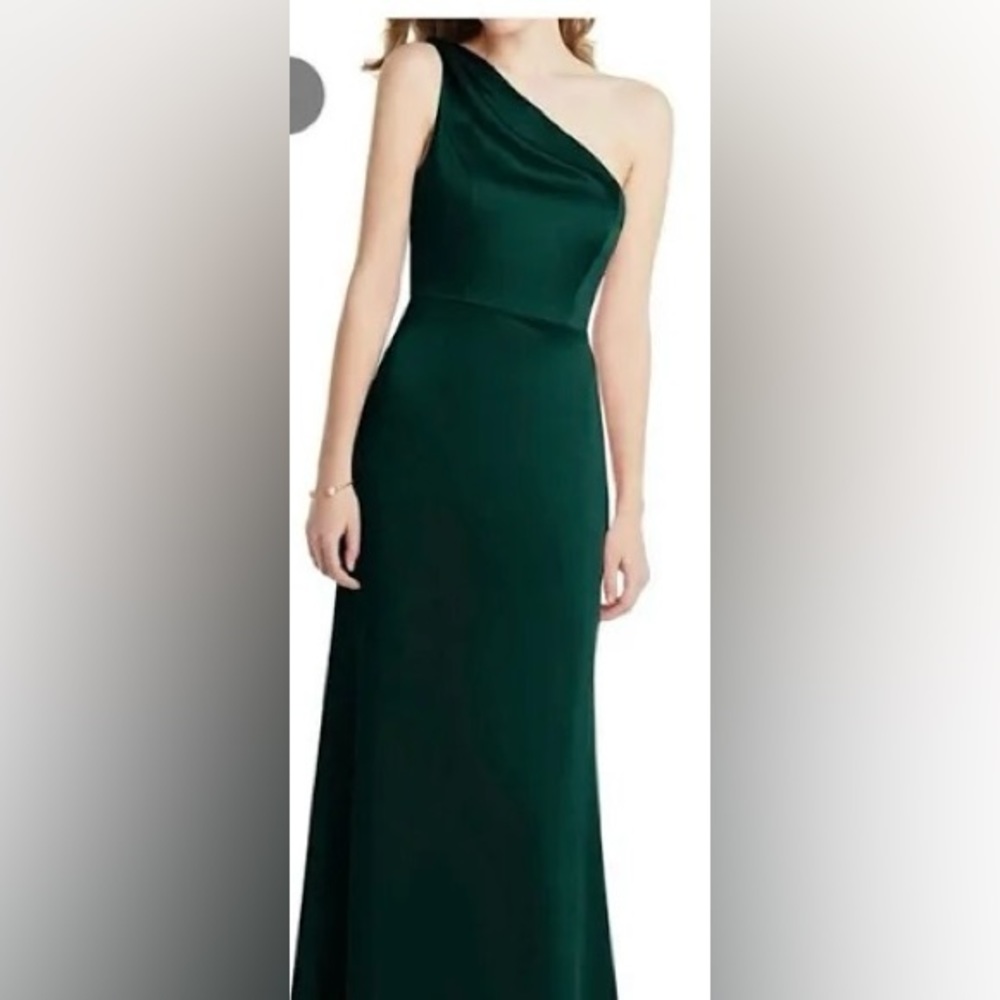 Emerald green evening gown